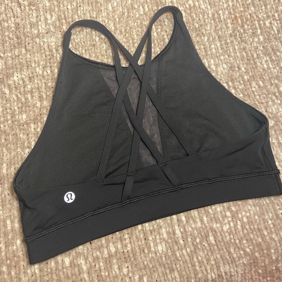 Lululemon Energy Bra Flocked Women’s Sports Bra Size 8 Black - Picture 3 of 10